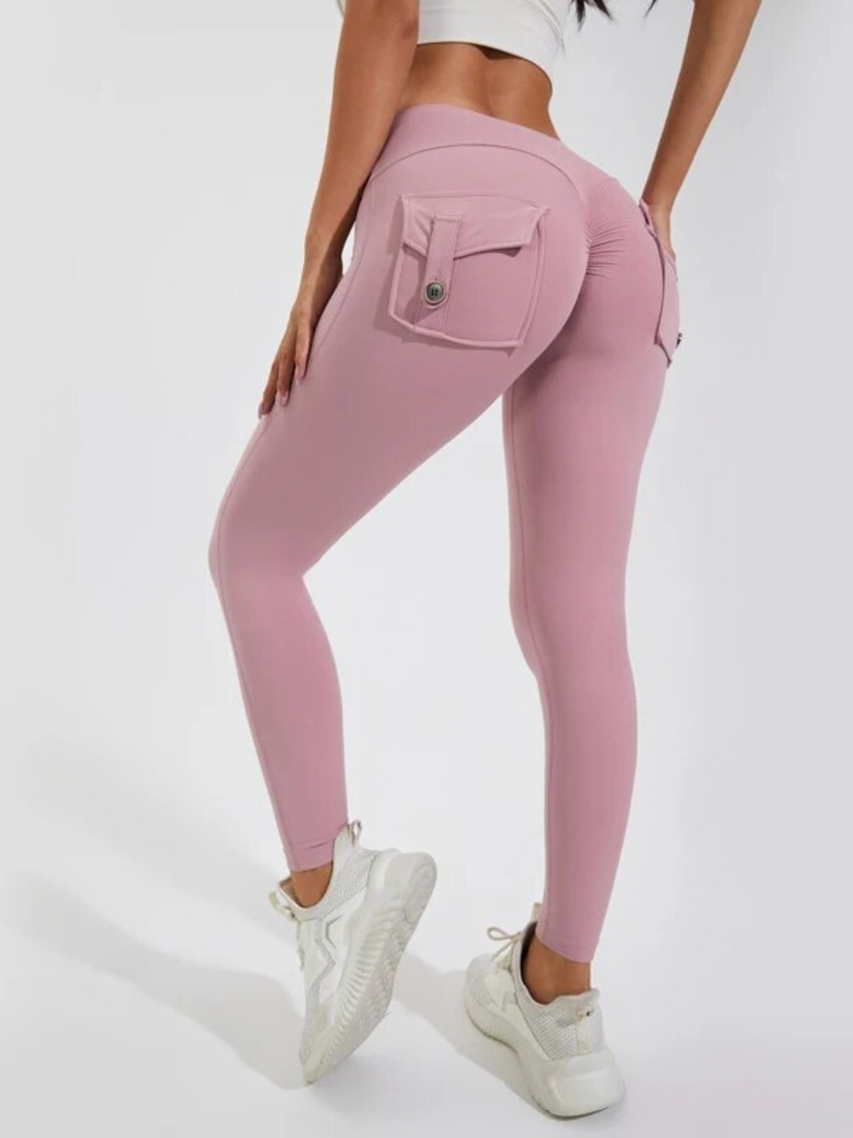 Calça Legging Modeladora Shaper com Bolsos e Empina Bumbum