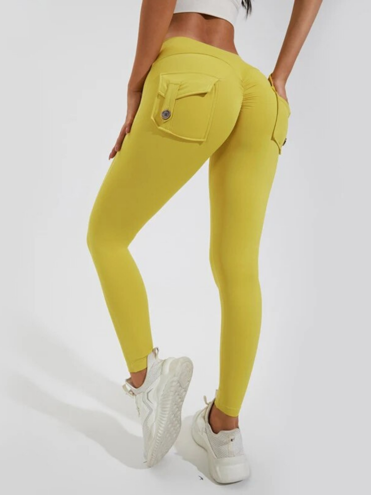 Calça Legging Modeladora Shaper com Bolsos e Empina Bumbum