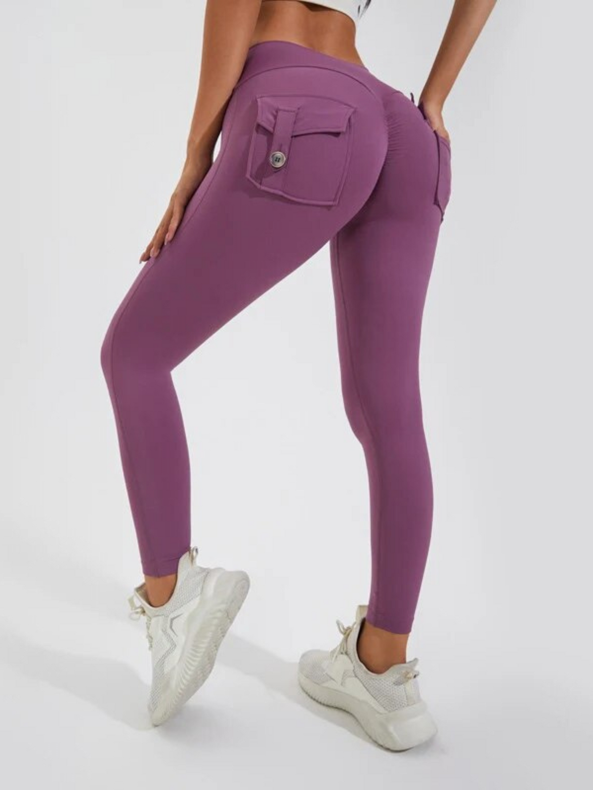 Calça Legging Modeladora Shaper com Bolsos e Empina Bumbum