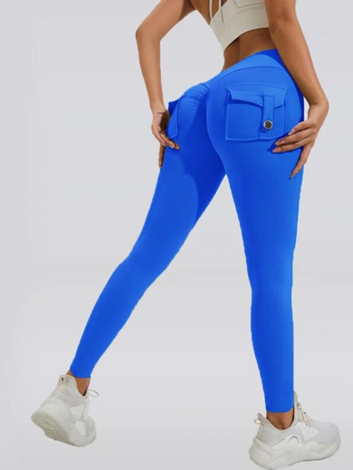 Calça Legging Modeladora Shaper com Bolsos e Empina Bumbum