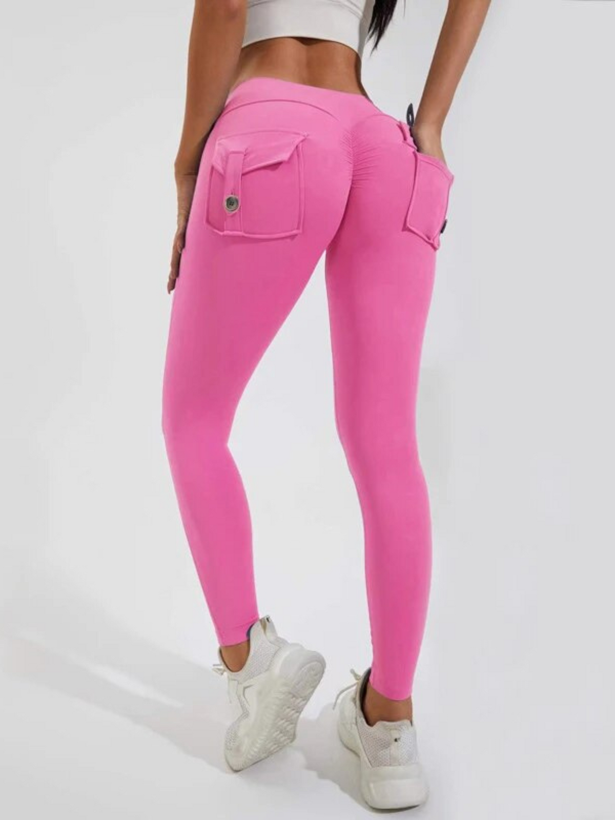 Calça Legging Modeladora Shaper com Bolsos e Empina Bumbum