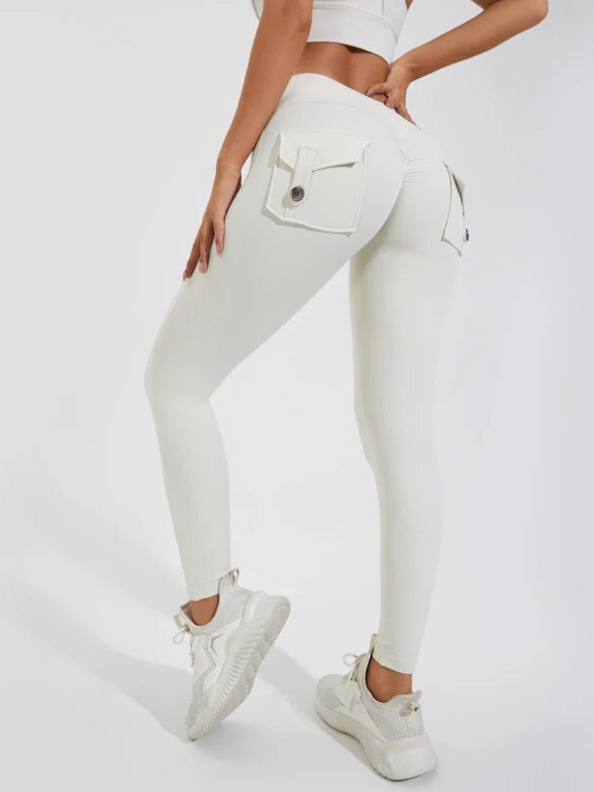 Calça Legging Modeladora Shaper com Bolsos e Empina Bumbum