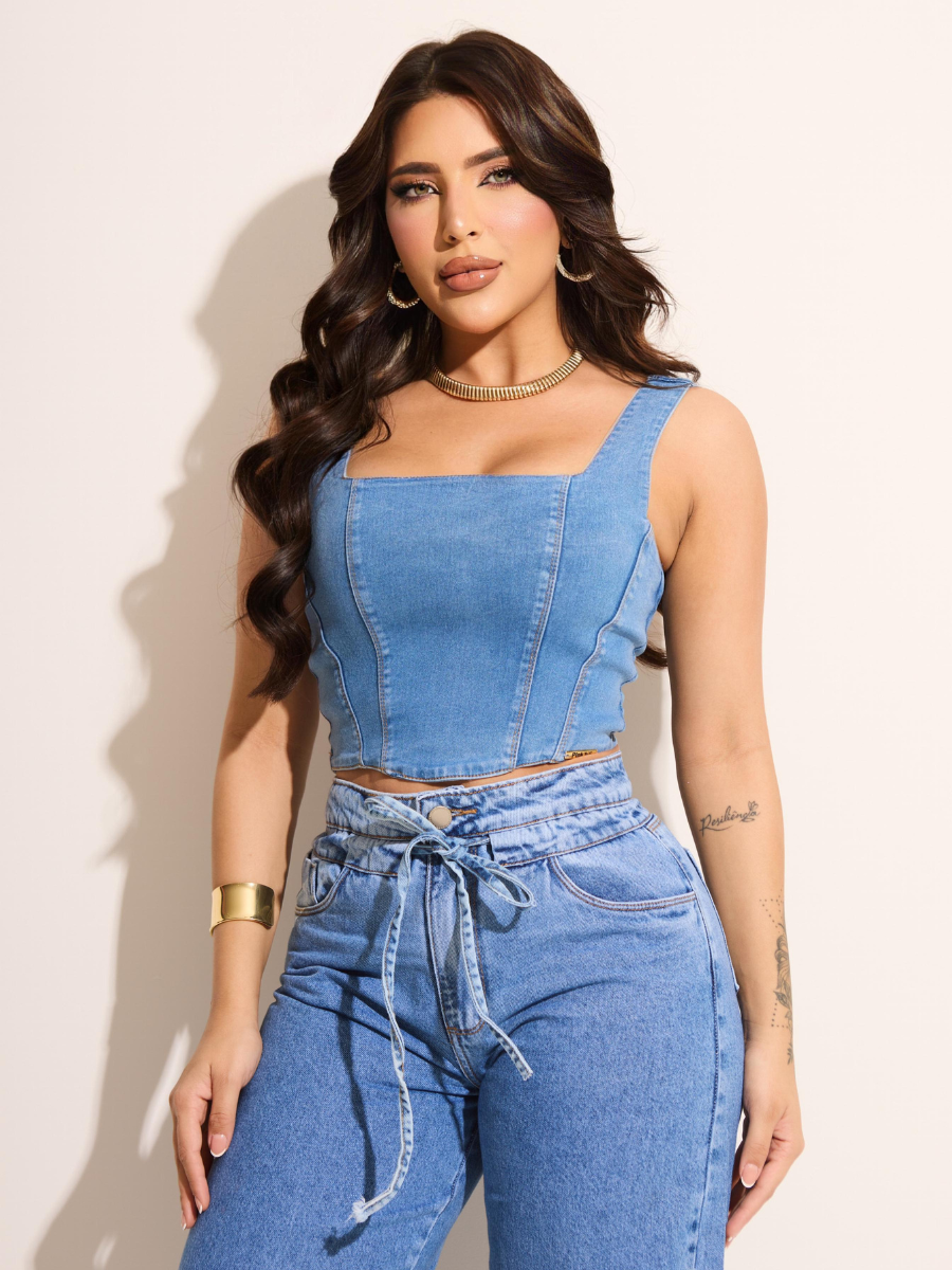 Cropped Jeans Corselet Suelen