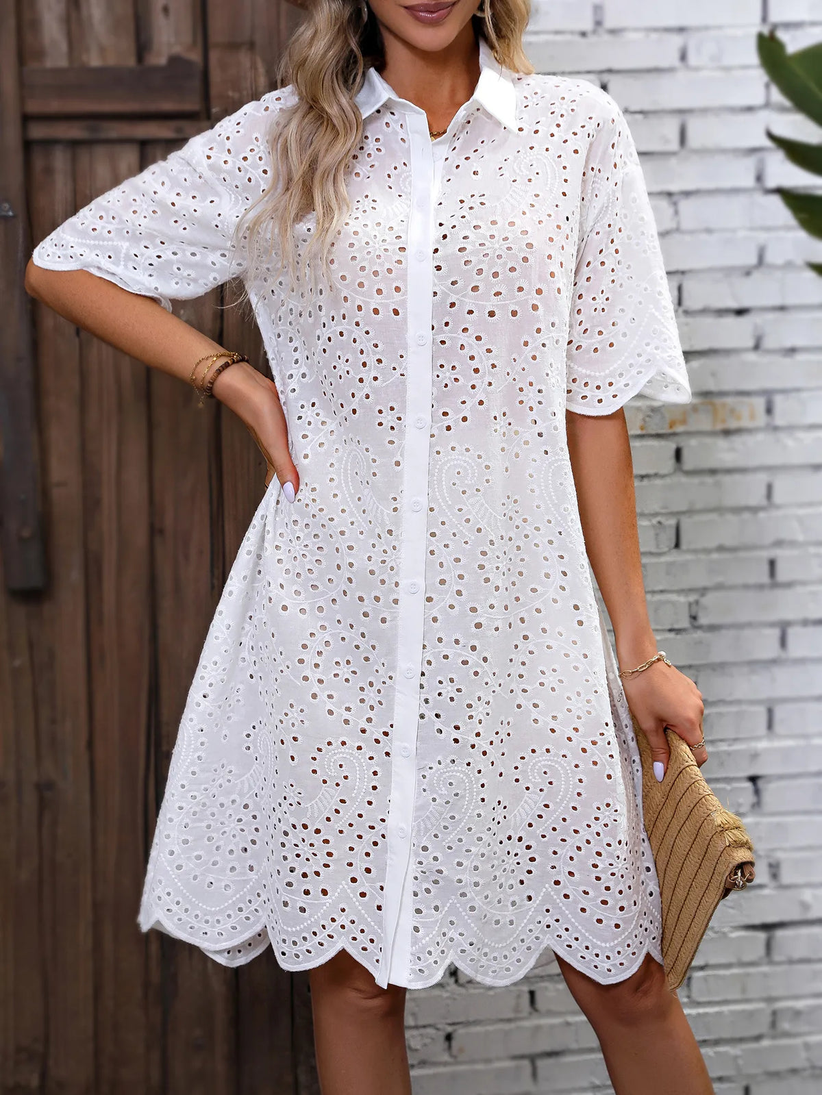 Vestido Camisa Elegante de Verão Mônica