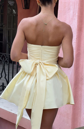 Vestido 15 Anos Debutante Curto Katrina Amarelo