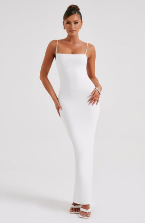 Vestido Longo Costas Aberta Sanya Branco